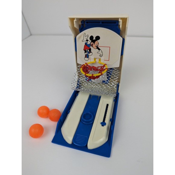 Disney Mickey Mouse Portable Basketball 1996 Vintage Avon Travel Toy With Box - Picture 6 of 10